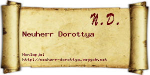 Neuherr Dorottya névjegykártya